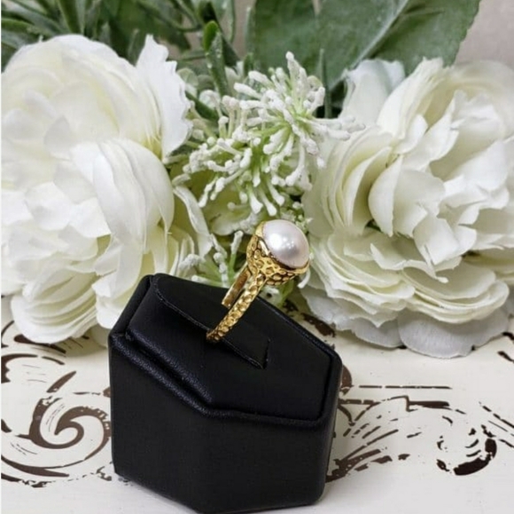 ❤️ AMBER PEARL RING - Picture 2 of 5